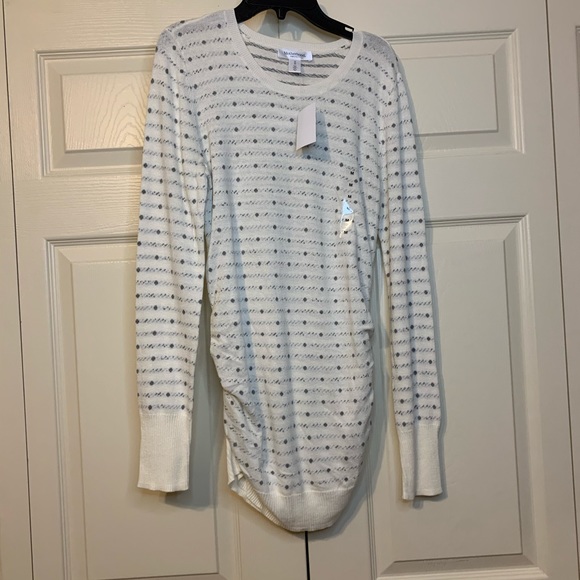Maternity crew neck sweater top - Picture 4 of 6